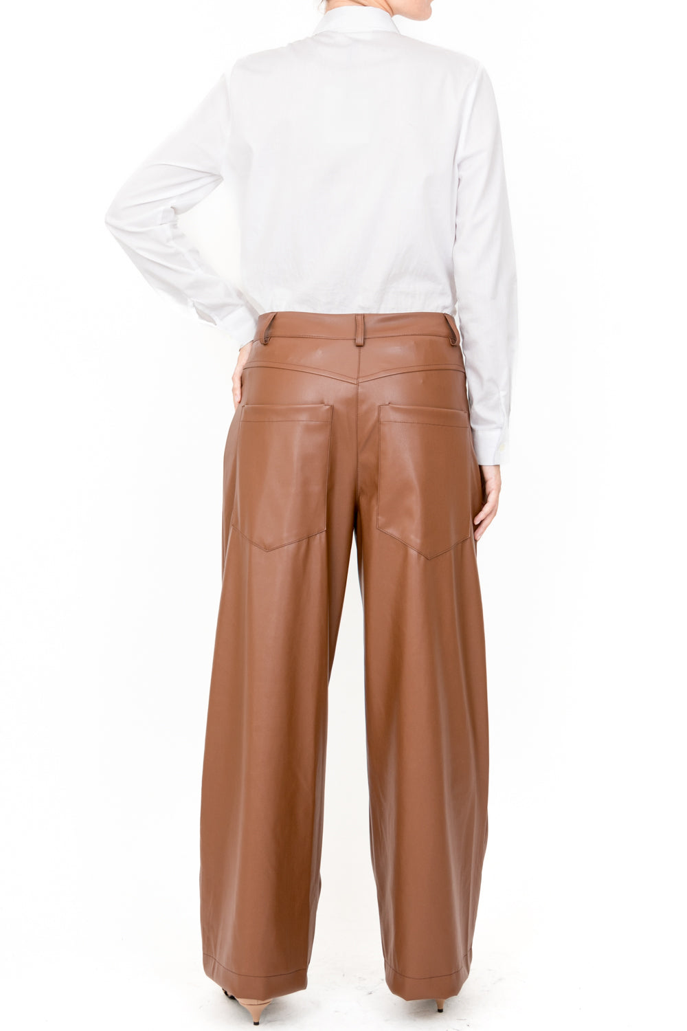 Dixie - Pantalone ecopelle palazzo  Art. P845K218