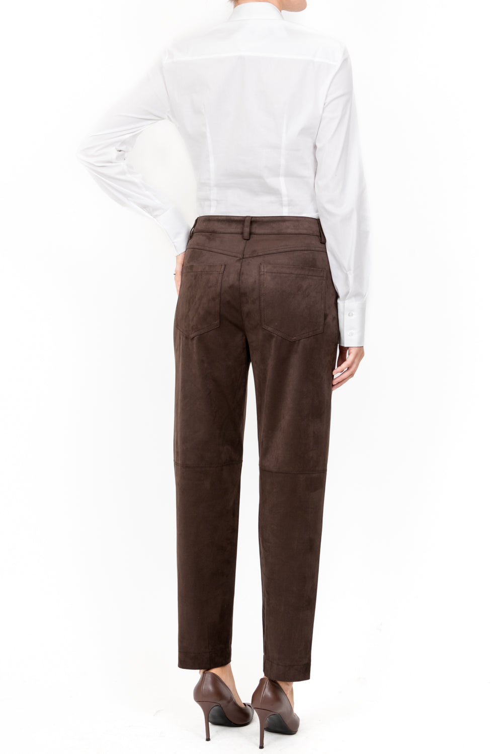 Imperial - Pantalone sigaretta in suede Art. P5Q4ISG