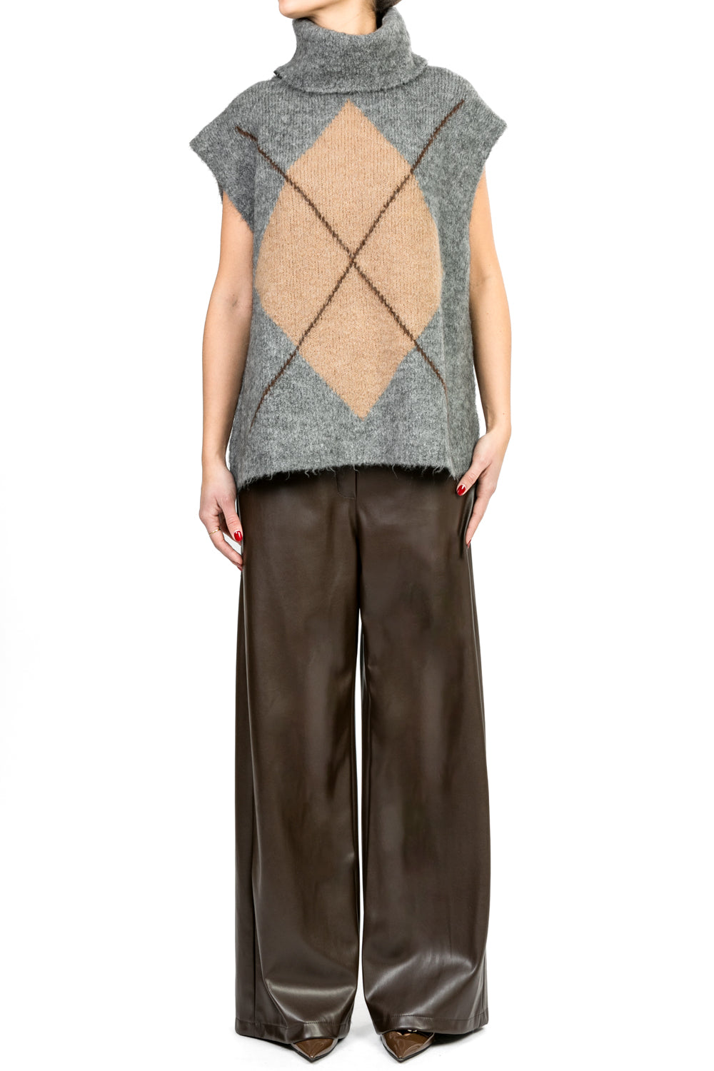 Have One - Gilet rombo collo alto Art. LPQ-M032