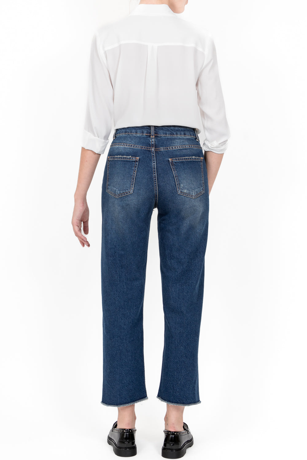 Tensione In - Jeans gamba dritta corto taglio vivo Art. CROP-01