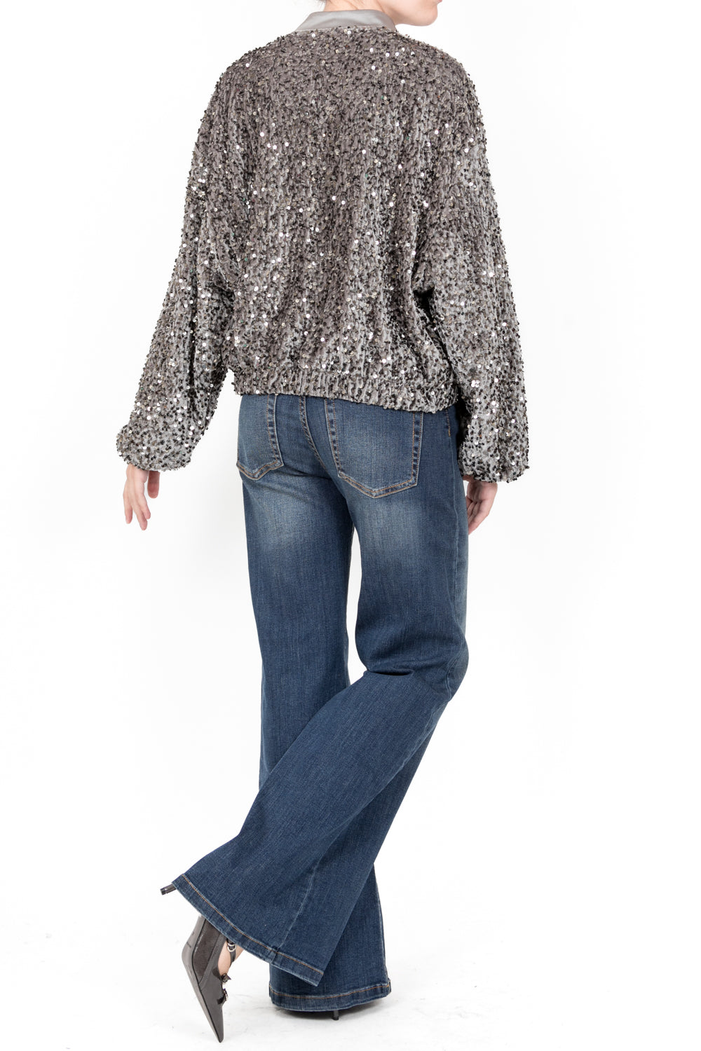 Vicolo - Bomber in ciniglia con paillettes Art. TS0535