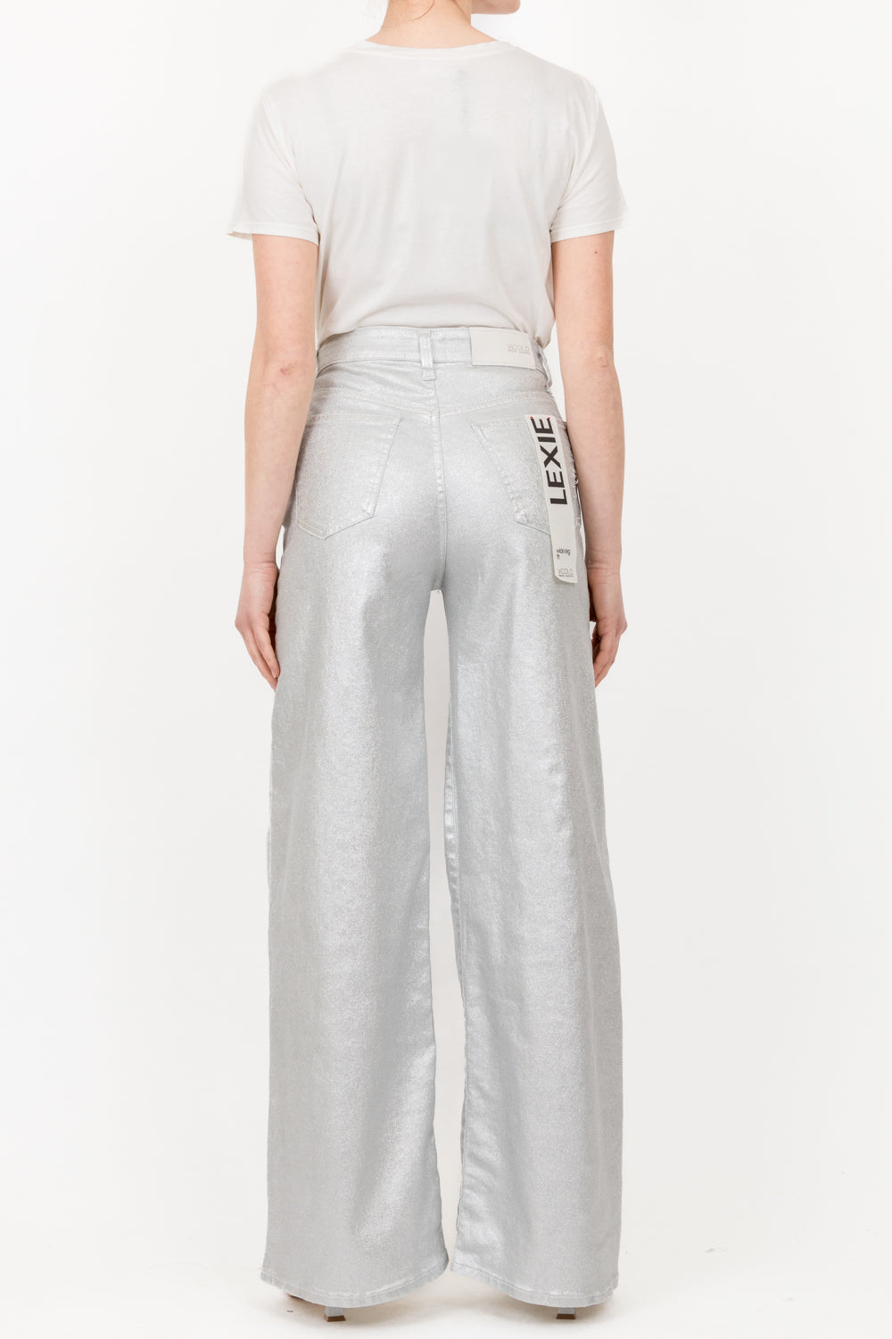 Vicolo - Pantalone Jeans spalmato argento Art. DB5029