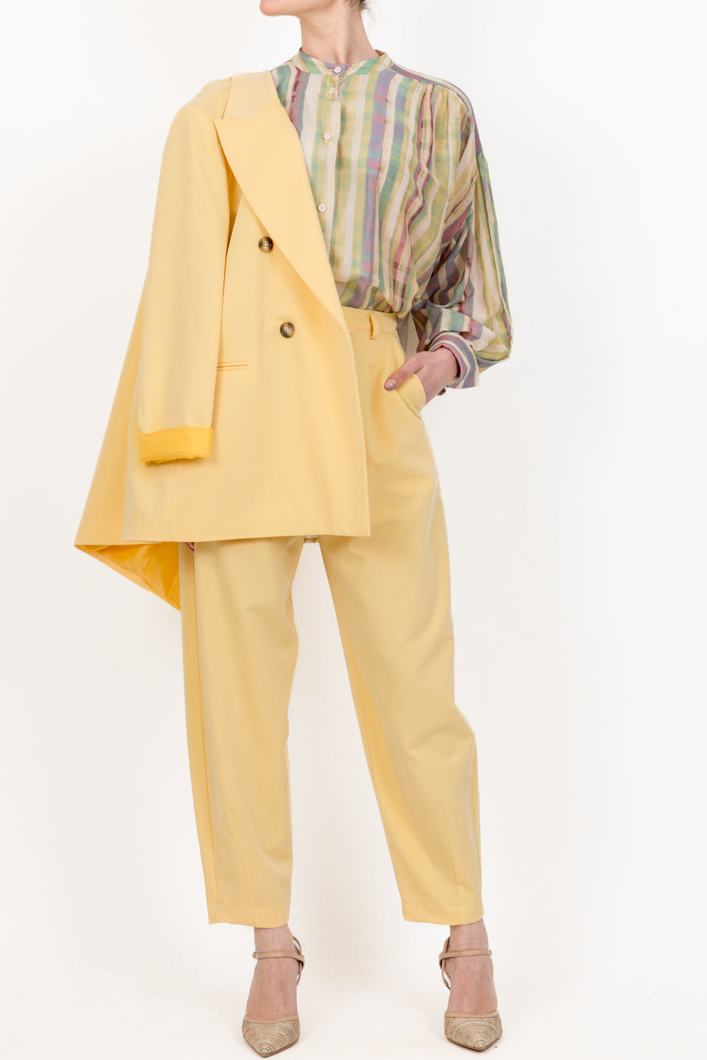 Dixie - Completo giacca doppiopetto pantalone carrot Art. J845J016 / P845J076