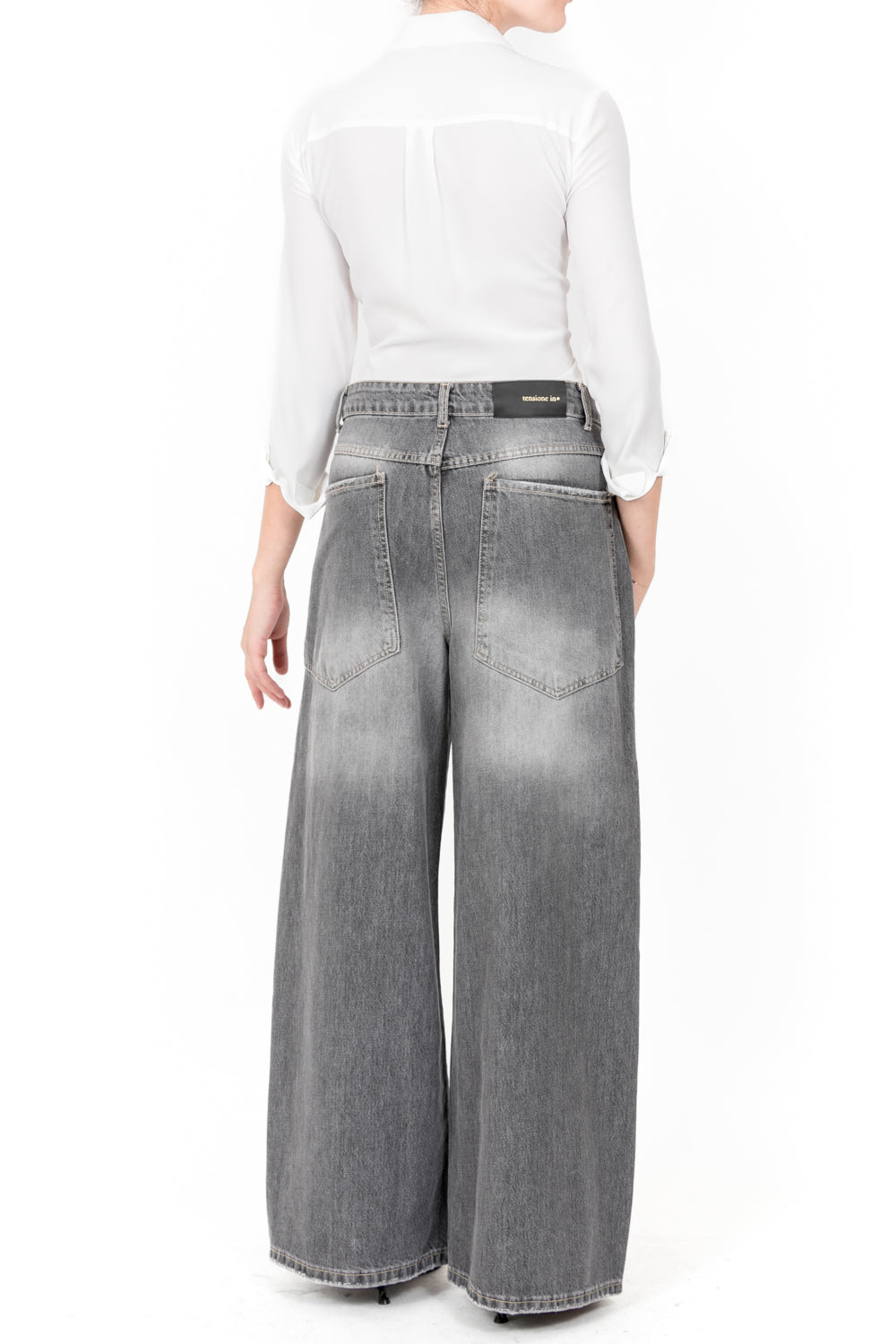 Tensione In - Jeans palazzo Art. GIUSI-GREY-AI24